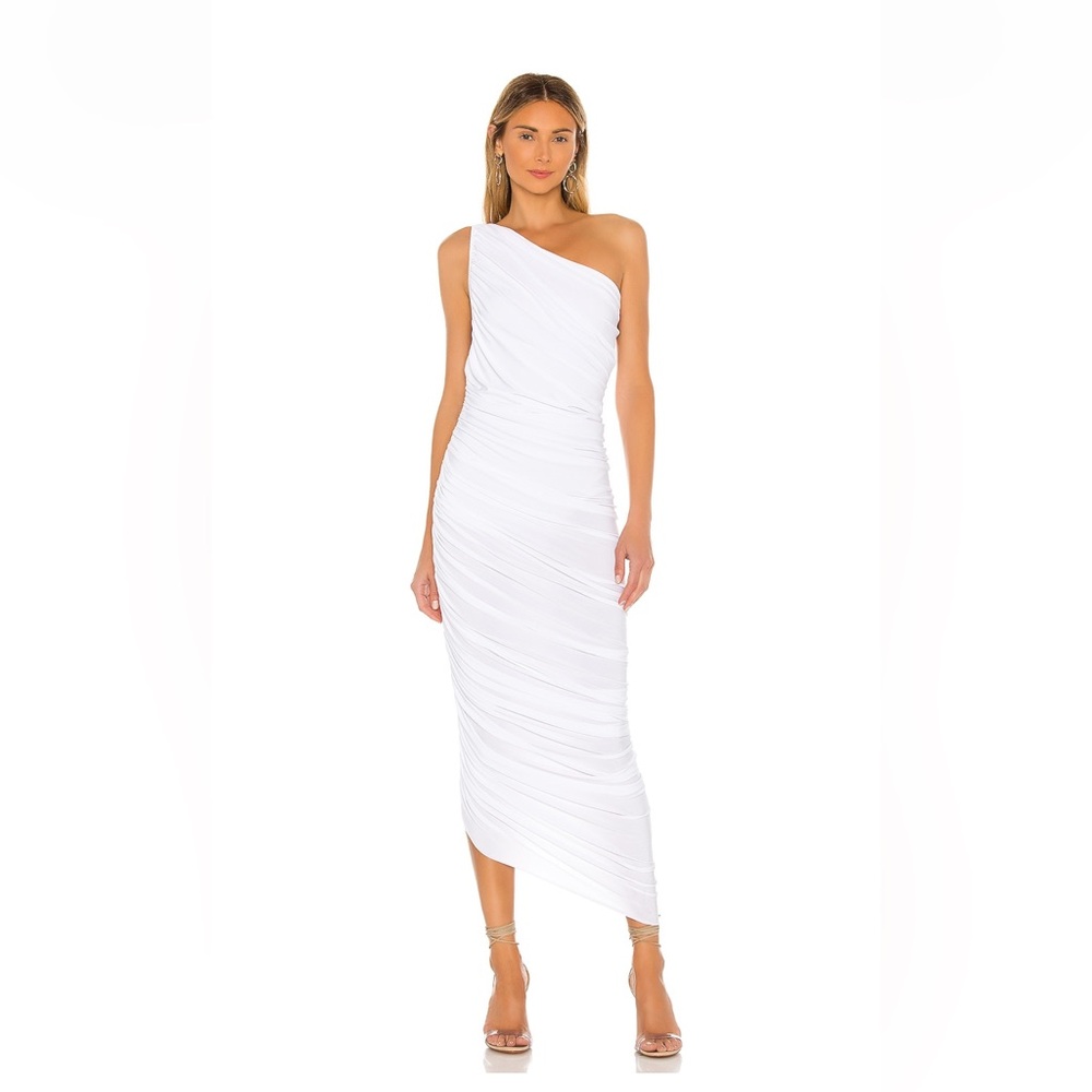 Norma Kamali One-Shoulder White Dress